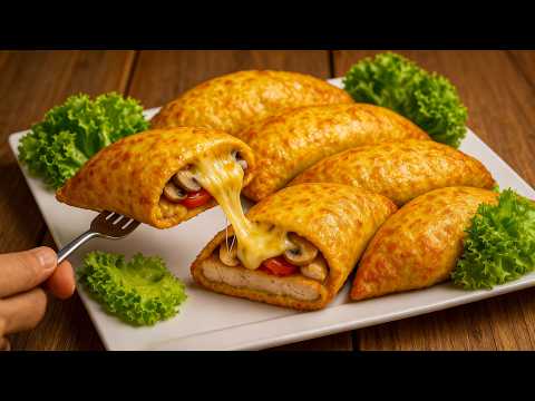 Видео: Чебурек из куриного филе — без теста! 🍗🧀🔥