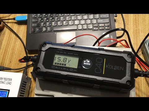 Видео: Зарядное для 6/12В АКБ KOLBEN C40, режимы работы, графики заряда.