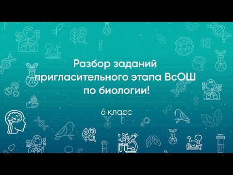 Видео: Разбор заданий Пригласительного этапа ВсОШ по биологии, 6 класс