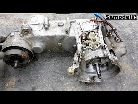 Видео: Разборка двигателя Honda tact AB07