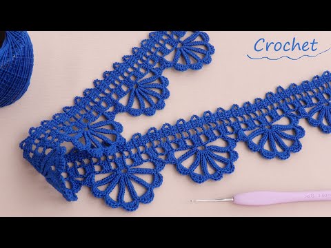 Видео: КРАСИВОЕ ленточное КРУЖЕВО вязание крючком КАЙМА МК 💎 Beautiful and very easy to crochet LACE