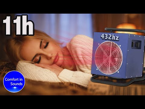 Видео: Ультрашум обогревателя для глубокого сна - 432 Гц - Черный экран - Белый шум - Снятие стресса