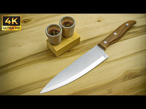 Видео: Самый острый кухонный нож в мире! Заточен примитивным способом.