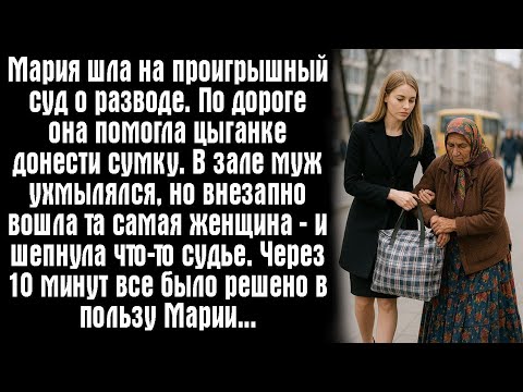 Видео: Мария шла на проигрышный суд о разводе. По дороге она помогла цыганке донести тяжёлую сумку.