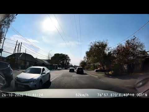 Видео: 26.10.2025 Алматы Шемякина несоблюдение рядности создание аварийной ситуации 823ARH01