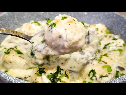 Видео: Куриные ТЕФТЕЛИ в сливочно-грибном соусе | Вкусный УЖИН за 30 минут! Что приготовить из фарша