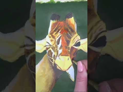 Видео: Портрет жирафа акрилом. Portrait of a giraffe with acrylics.