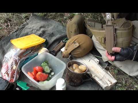 Видео: Нож Гербер стронгарм против Синоби 2. Варим  картошку в кружке, мои хаски со мной.