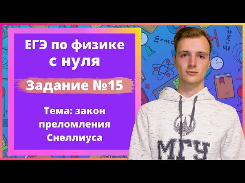 Видео: Задание 15 ЕГЭ по физике. Закон преломления Снеллиуса