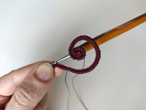 Видео: Часть 11.  Основной бордовый завиток.  S - образный.