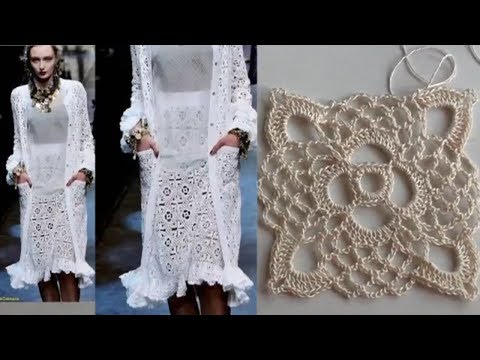 Видео: Красивый квадрат крючком для ПОТРЯСАЮЩЕГО костюма