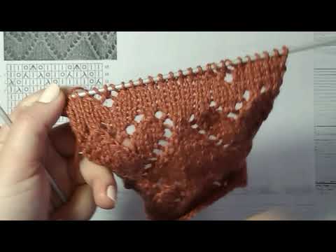 Видео: МК Узор спицами "Сердечки"