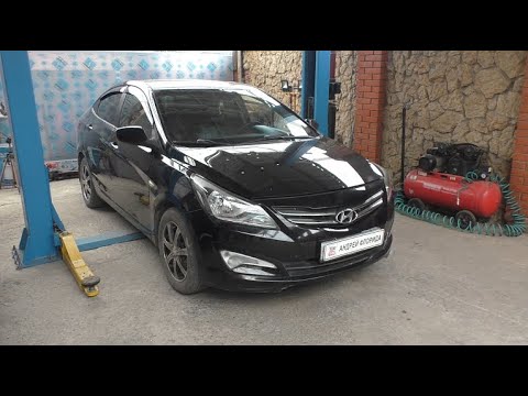 Видео: Замена двигателя G4FC производства Китай на Hyundai Solaris 2014 года Хендай Солярис 1,6 1часть