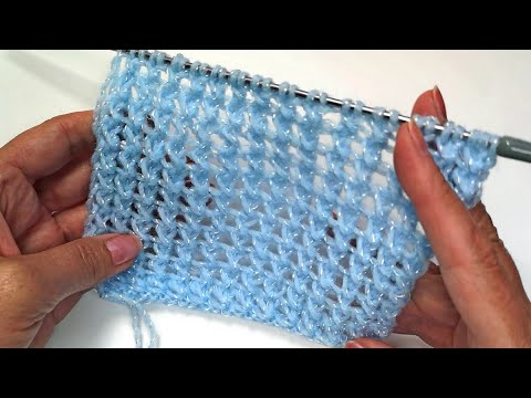 Видео: №200. Воздушные ажурные дорожки спицами. Сетчатый узор для летних вещей.