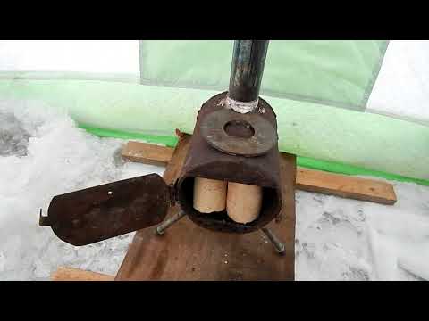 Видео: Мини печь для палатки. Обзор #минипечь #рыбалка #палатка