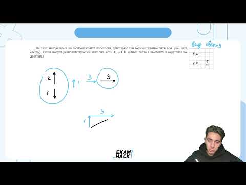 Видео: На тело, находящееся на горизонтальной плоскости, действуют три горизонтальные силы - №22713