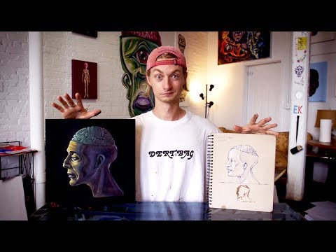 Видео: Превращение эскиза в картину (полный процесс)