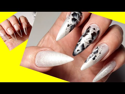 Видео: *659*Гелевые типсы.Наращивание.Сначала дизайн,а затем только креплю к ноготкам.Китайка.