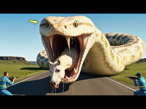 Видео: Отважные герои спасают бедную лошадь от нападения свирепого гигантского питона🐍