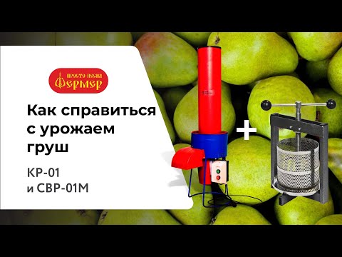 Видео: Как справиться с урожаем груш при помощи измельчителя КР-01 и соковыжималки СВР-01М Люкс ТМ "ФЕРМЕР"