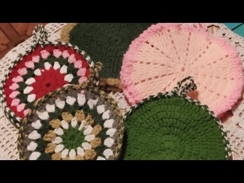 Видео: Прихватки из остатков пряжи. Купила " Артисан"9014.