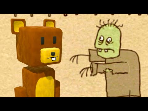 Видео: Рисованный Супер Мишка из Super Bear Adventure vs Зомби #3 Стикмены Draw a Stickman EPIC - Пурумчата