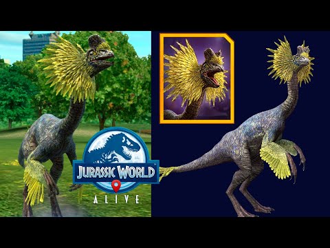 Видео: Гибрид Дилофозавра - Овилафозавр Jurassic World Alive ovilophosaurus jwa