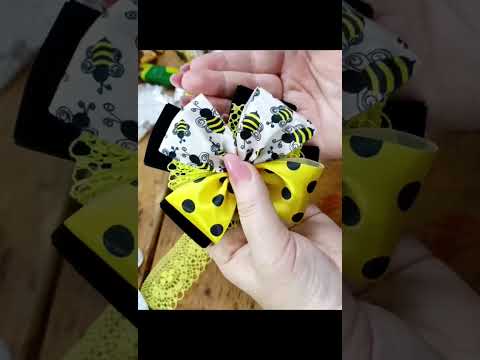 Видео: Бантики из лент шириной 4 см 