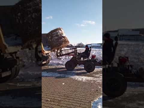 Видео: погрузчик на УАЗ мостах ( грузоподъёмность 500 кг)