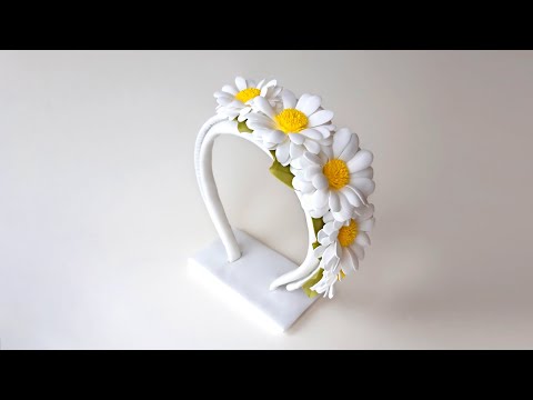 Видео: Ромашка из фоамирана, без шаблонов и молдов. DIY/Foamiran chamomile on the rim