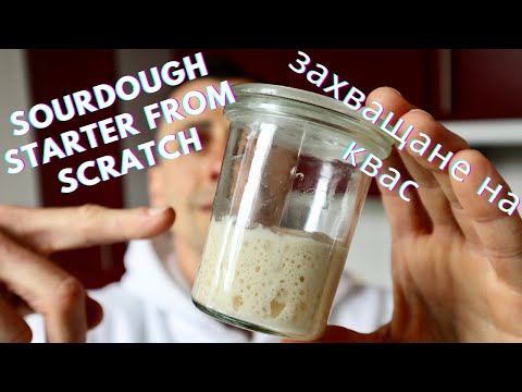 Видео: Your first sourdough starter/Захващане на квас