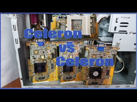 Видео: Celeron 266 (Slot 1) разогнанный до 400 Мгц. противостоит Celeronу 400 Мгц..(Socket 370)