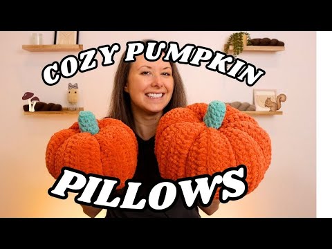 Видео: Узор для подушки-тыквы, связанной крючком (в 2 размерах!)
