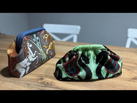 Видео: МК выкройка сумки с внутренним фермуаром