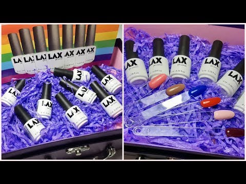 Видео: Распаковка посылки. Skcom. Гель лаки LAX выкраска обзор.