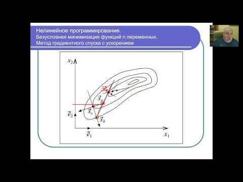 Видео: Нелинейное программирование. Часть 4. Градиентные методы минимизации функций n переменных.