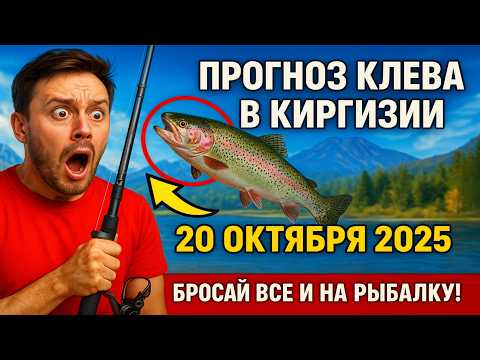 Видео: ПРОГНОЗ КЛЁВА в Киргизии на 20 октября 2025 года Бросай все и на рыбалку!