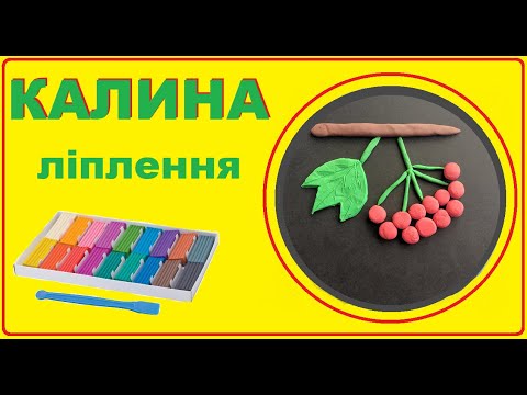 Видео: ЛІПЛЕННЯ ДЛЯ ДІТЕЙ "ГРОНА КАЛИНИ"