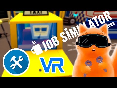 Видео: СИМУЛЯТОР АВТОМЕХАНИКА В ИГРЕ Job Simulator VR Кот Джем ремонтирует автомобили в очках реальности