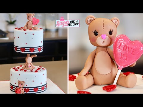 Видео: Торт «Плюшевый мишка на День святого Валентина» — многоярусный парящий торт, бросающий вызов грав...