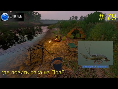 Видео: #79  река Пра. ч.24  Где? На что? Как ловить рака?   Прохождение Fisher Online