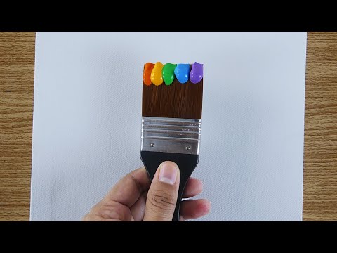 Видео: расслабляющая акриловая живопись~сияющее небо! (Смотрите и делайте 151)