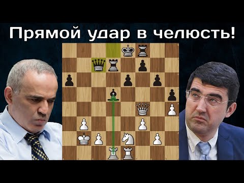 Видео: Г.Каспаров - В.Крамник 🥊 Нокаутировал короля, застрявшего в центре! Шахматы