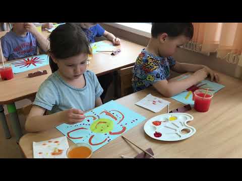 Видео: Рисование "Солнышко" (средняя  группа)