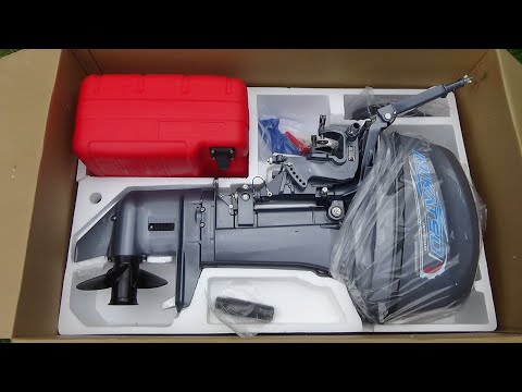 Видео: Новый 2х-тактный лодочный мотор Mikatsu M9.9FHS Pro с ПВХ лодкой Андромеда Air 360