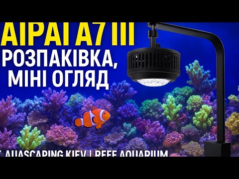 Видео: AIPAI A7 III — розпакування | міні-огляд | LED світильник для морського акваріума | Aquascaping Kiev