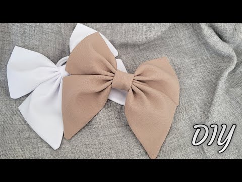 Видео: Бант из ткани / Классический бант на резинке #youtube