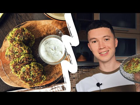Видео: Оладьи из Кабачков Цукини » С Нутовой Мукой и Соусом Тзадзики » Вкусный и Простой Рецепт