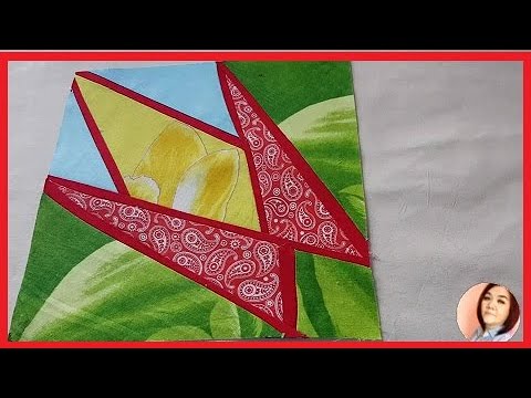 Видео: Нескучный пэчворк. Собираем тюльпан в витражной технике