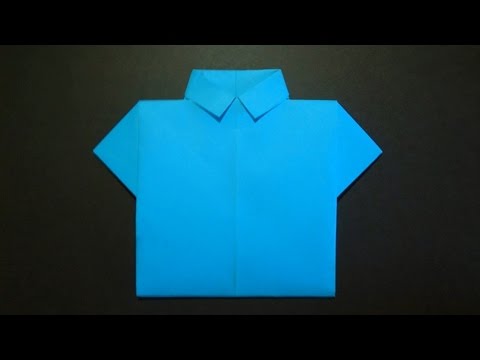 Видео: Как сделать рубашку из бумаги. Оригами рубашка из бумаги.